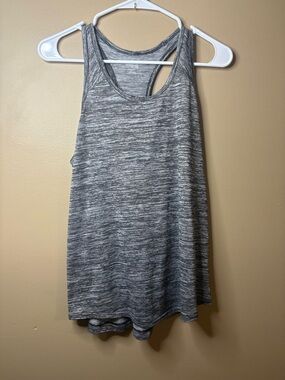 Danskin Now Gray Space-Dye Racerback Tank